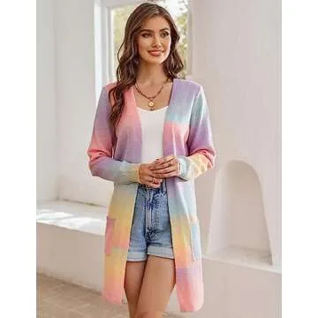 Grace Karin Womens Rainbow Sweater Stylish and Eco-Friendly