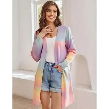 Grace Karin Womens Rainbow Sweater Stylish and Eco-Friendly