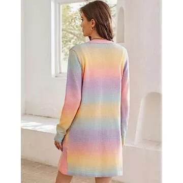 Grace Karin Womens Rainbow Sweater Stylish and Eco-Friendly