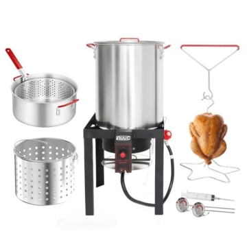 NUUK 30QT Turkey Fryer Combo with 50,000BTU Burner