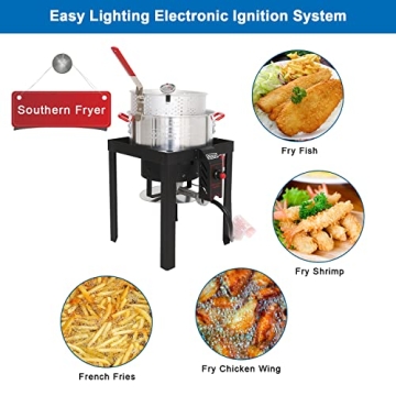 30QT Turkey Fryer Combo with 50,000BTU Burner