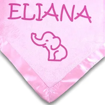 Custom Catch Personalized Elephant Baby Blanket for Girls