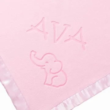 Custom Catch Personalized Elephant Baby Blanket for Girls