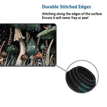 XXL Large Mouse Pad Protector, Full Desk Extended Gaming Desk Pad Desk Mat with Stitched Edges, Non-Slip Rubber Laptop Computer Keyboard Mousepad for Office and Home, Moon Star