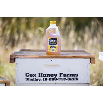 Cox's Honey 100% Pure, Raw Unfiltered Clover Honey, Rich in Nutrients, Family Owned Apiary, 5 lbs Jug
