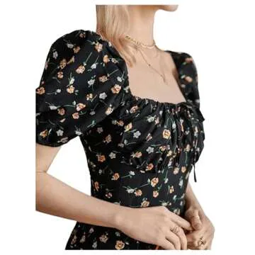 SHENHE Floral Midi Dress for Women - Stylish and Comfortable