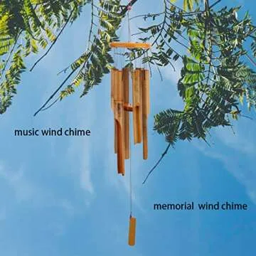 Afirst Bamboo Wind Chimes Outdoor for Relaxing Sound