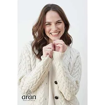 Beautiful Irish Cardigan Sweater for Women Made in Merino Wool