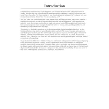 Teach Yourself to Play Guitar: A Quick and Easy Introduction for Beginners