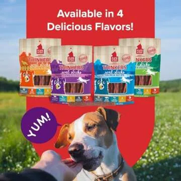 Plato Pet Treats Thinkers - Meat Stick Treats for Dogs - Limited Ingredient Dog Treats with EPA and DHA to Support Skin, Coat, and Brain - Air-Dried Dog Treats - Thinkers Lamb 10oz