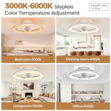 Stylish Mcestna 19-inch Bladeless Ceiling Fan with Lights