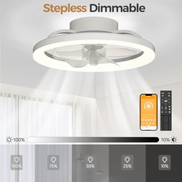 Stylish Mcestna 19-inch Bladeless Ceiling Fan with Lights