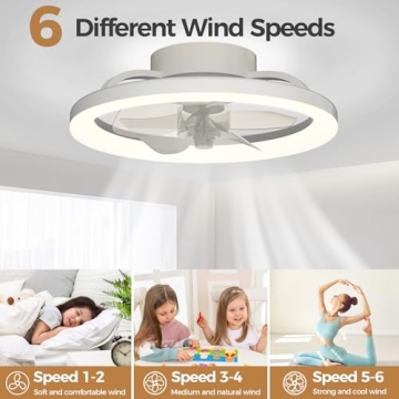 Stylish Mcestna 19-inch Bladeless Ceiling Fan with Lights