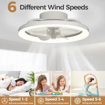 Stylish Mcestna 19-inch Bladeless Ceiling Fan with Lights