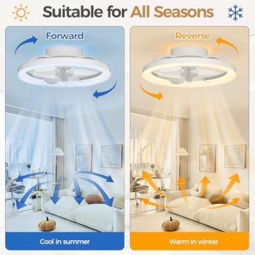 Stylish Mcestna 19-inch Bladeless Ceiling Fan with Lights