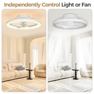 Stylish Mcestna 19-inch Bladeless Ceiling Fan with Lights