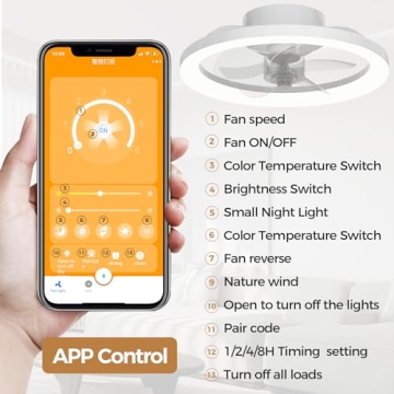 Stylish Mcestna 19-inch Bladeless Ceiling Fan with Lights