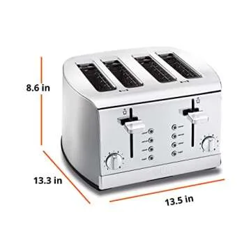 KRUPS 4 Slice Stainless Steel Toaster with 6 Settings