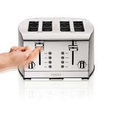 KRUPS 4 Slice Stainless Steel Toaster with 6 Settings