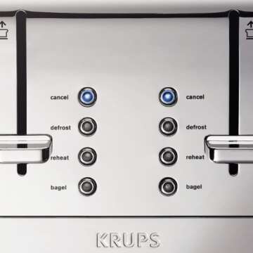 KRUPS 4 Slice Stainless Steel Toaster with 6 Settings