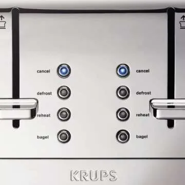 KRUPS 4 Slice Stainless Steel Toaster with 6 Settings
