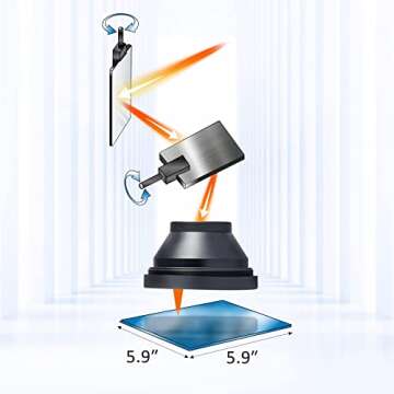 OMTech F Theta Lens for Fiber Laser Engraver, 150mm Sino Galvo Scanning Lens for 1064nm Fiber Laser Marking Machine, Laser Field Lens Replacement for 20W 30W 50W 60W Fiber Laser Engraving Machines