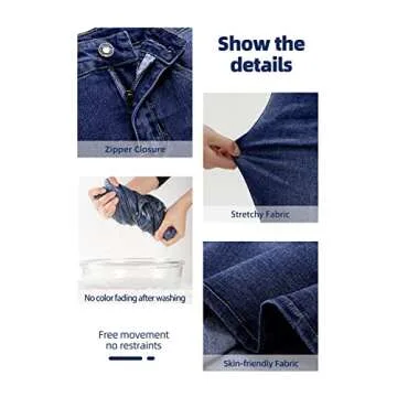 Long Denim Skirt for Women Casual A-Line Denim Maxi Skirt Stretch High Waisted Jean Skirt with Pocket Blue Size 14