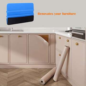 EHDIS 10pcs Vinyl Squeegee 4 Inch Car Vinyl Scraper Decal Applicator Window Tint Wallpaper Smoothing Tool with Black Fabric Felt Edge-Blue