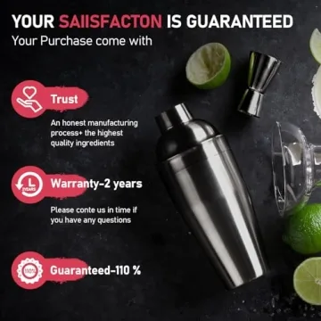 Professional Cocktail Shaker Set - 25oz Bartender Tools