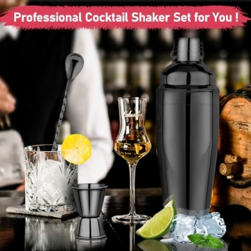Professional Cocktail Shaker Set - 25oz Bartender Tools
