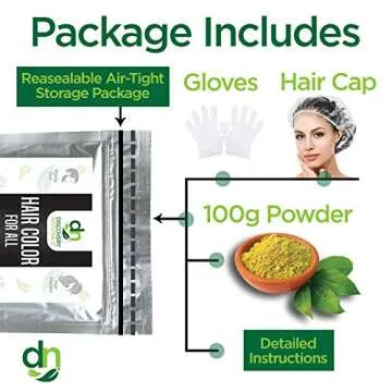 Red Henna Hair Color For All Kit | 100% All Natural Hair Dye & Beard Dye Powder (Wine Dark Red) Organic, Herbal & Vegan Chemical & Cruelty Free Permanent Gray Coverage & Tinting