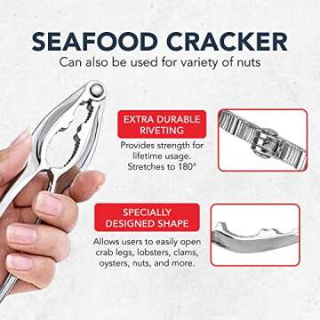 Easy-To-Use Crab Leg Crackers & Picks Set by Smedley & York