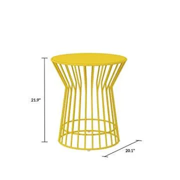 Novogratz Roberta Outdoor Side Table in Bright Yellow