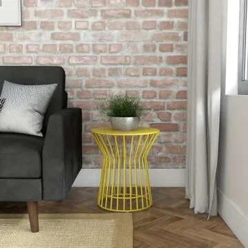 Novogratz Roberta Outdoor Side Table in Bright Yellow