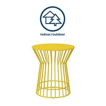 Novogratz Roberta Outdoor Side Table in Bright Yellow