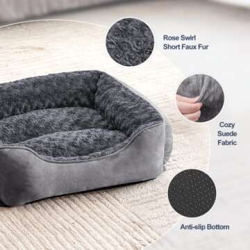 JOEJOY Rectangle Dog Bed for Large Medium Small Dogs Machine Washable Sleeping Dog Sofa Bed Non-Slip...