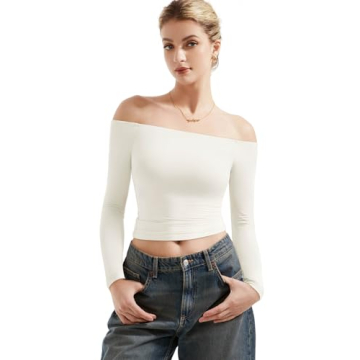 Stylish Off The Shoulder Long Sleeve Shirt for Women