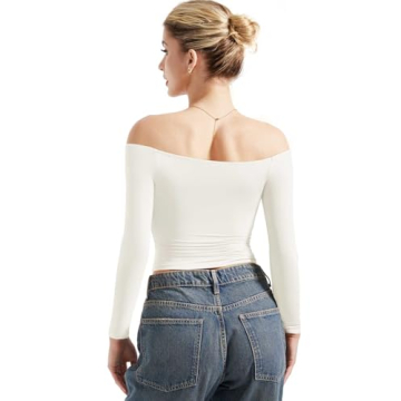 Stylish Off The Shoulder Long Sleeve Shirt for Women