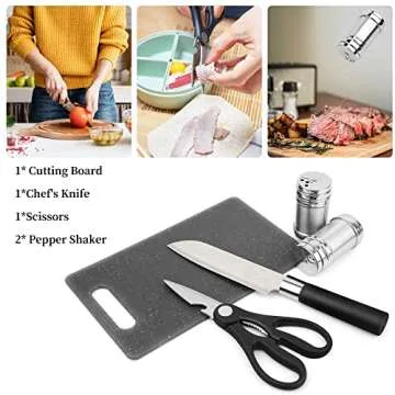 Camping Cooking Utensils Set, Stainless Steel Grill Tools, Camping BBQ Cookware Gear and Equipment for Travel Tenting RV Van Picnic Portable Kitchen Essentials Accessories (Black-16 PCS)