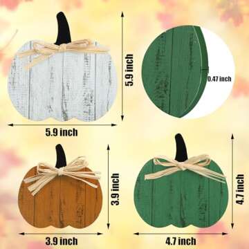 Pumpkin Decorations for Home Fall Pumpkin Wood Table Signs Thanksgiving Tiered Tray Decor Farmhouse ...