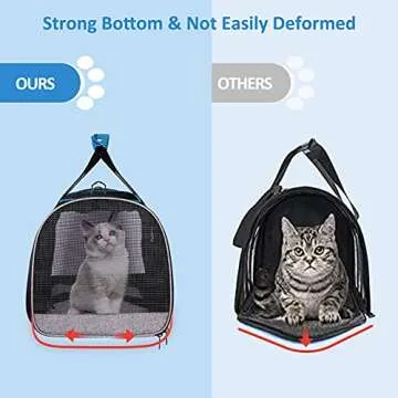 BurgeonNest Cat Carriers for Small Cats Under 15, Medium Puppy Under 25 lbs Large Pet 20 lbs Soft Sided Pet Carrier with Unique Side Bag (Medium, Grey)