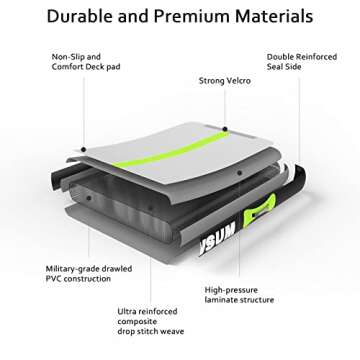 AWSUM 10ft/13ft/16ft/20ft/23ft Air Mat Tumbling Track 4/8 inches Thick Inflatable Training mat Gymna...