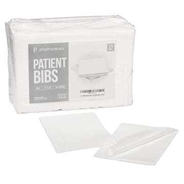 Durable 13"x18" Disposable Dental Bibs - 125 Count