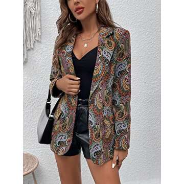 Floral Print Lightweight Blazer for Stylish Casual Wear