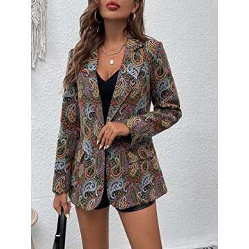 Floral Print Lightweight Blazer for Stylish Casual Wear