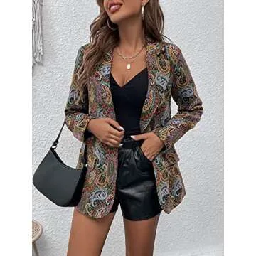 Floral Print Lightweight Blazer for Stylish Casual Wear
