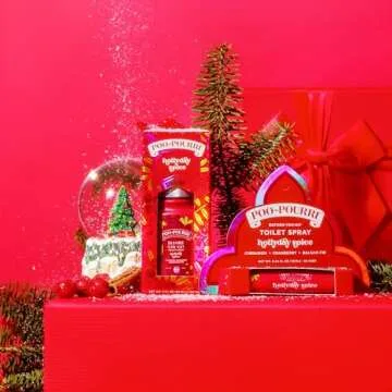 Poo-Pourri Before-You-Go Toilet Spray, Hollyday Spice, 2 Fl Oz - Cranberry, Cinnamon, and Balsam Fir, 1 Count (Pack of 1)