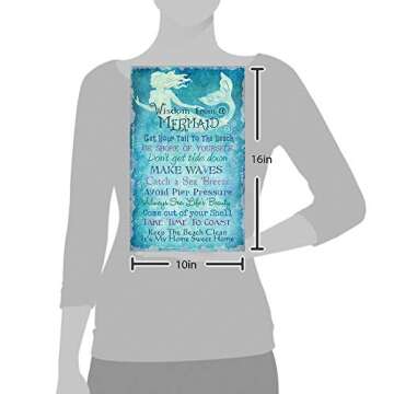 Wisdom From A Mermaid Canvas Art for Nautical Decor