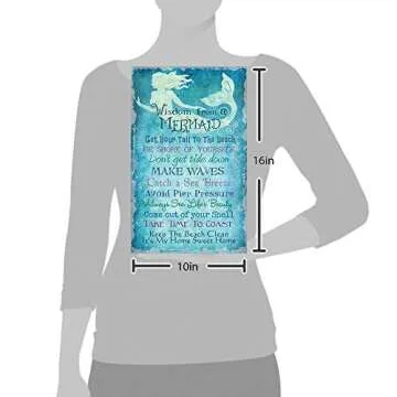 Wisdom From A Mermaid Canvas Art for Nautical Decor