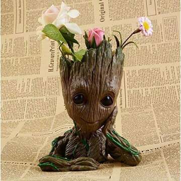 Groot Flower Pot for Succulents - Fun 6" Garden Decor